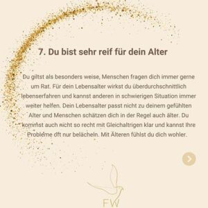 Traumasymptom sehr reif fürs Alter