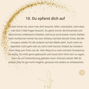 Traumasymptom Selbstaufopferung