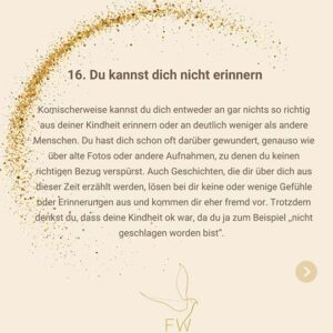 Trauma Symptom sich nicht erinnern können